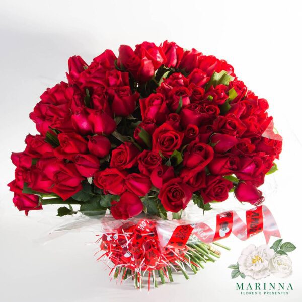 Buquê de 100 Rosas Vermelhas - Imagem 2