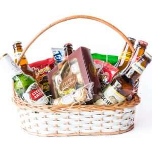 Cesta de Cerveja e Aperitivo com Ferrero Rocher