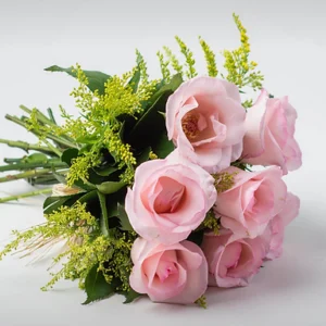 Buquê de 6 Rosas Cor de Rosa