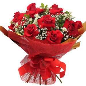 Buquê de 12 rosas colombianas