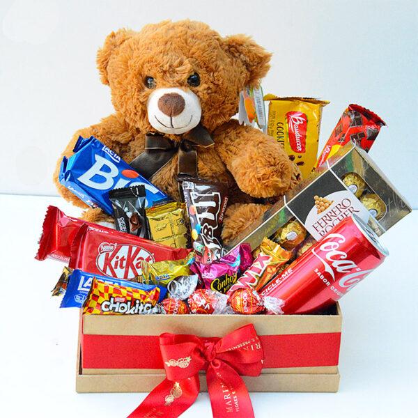 Cesta de Chocolates com Pelúcia - Imagem 2