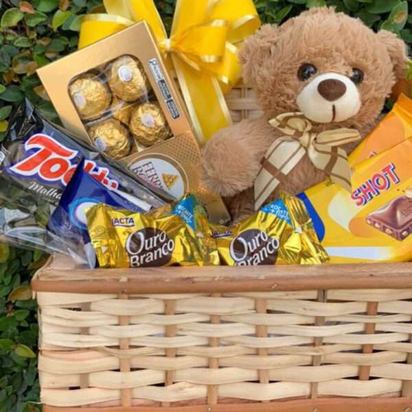 Baú de Chocolates e Urso - Imagem 3