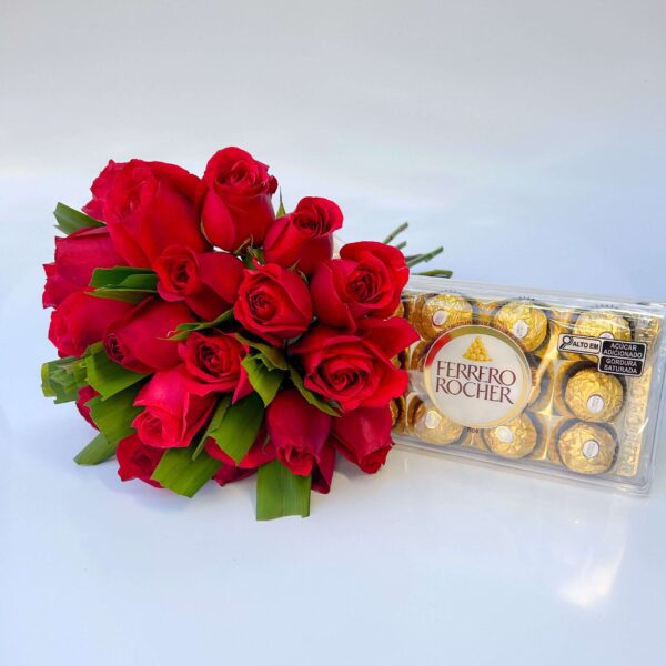 Buquê de Rosas com Ferrero rocher - Imagem 3