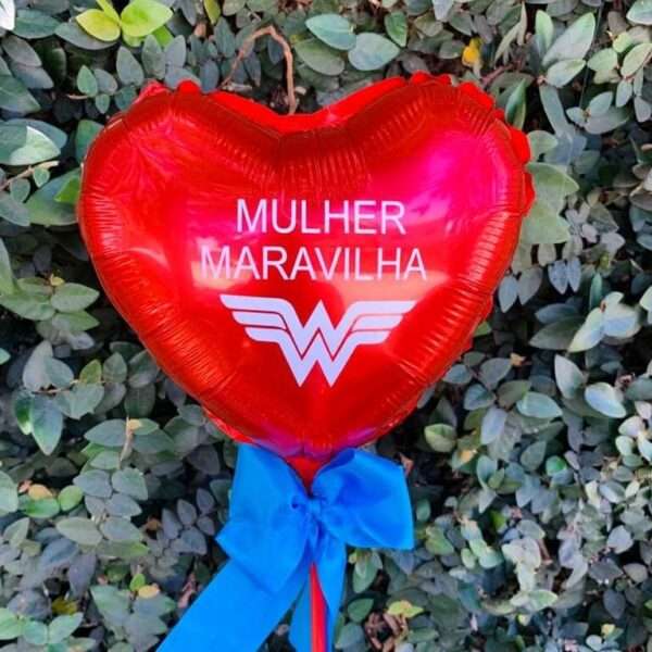 Cesta Mulher Maravilha com Balão - Imagem 2