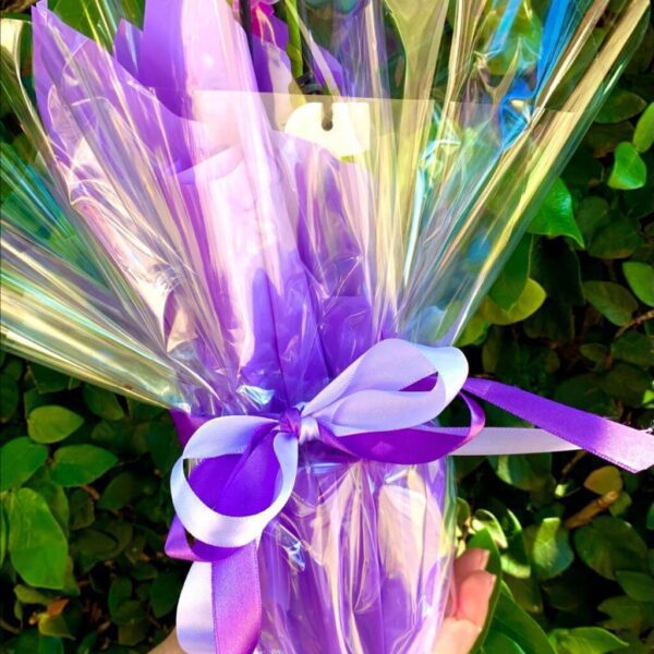 Orquídea Mini Lilás/Pink no Papel para Presente - Imagem 3