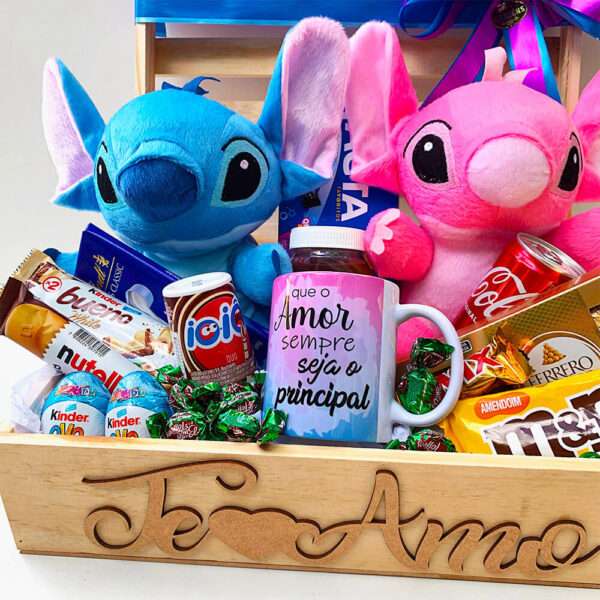 Baú de Chocolates Casal de Stitch - Imagem 2