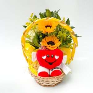 Cesta de Girassol Radiante
