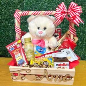 Cesta de Chocolate "Com Amor"