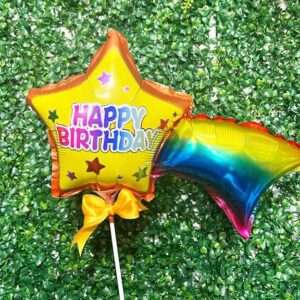 Balão Estrela "Happy Birthday"