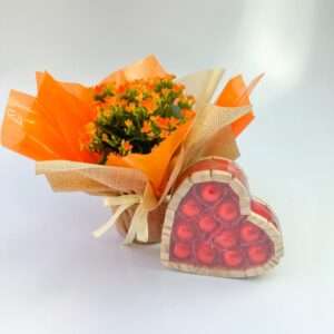 Flor da Fortuna com Bombons de Coração