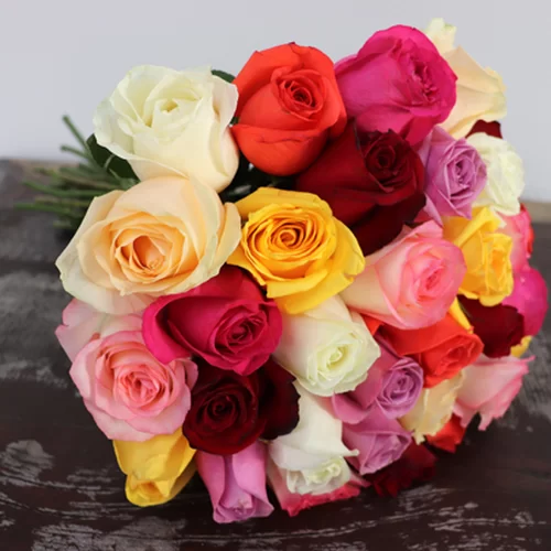 Buquê de 36 Rosas Coloridas