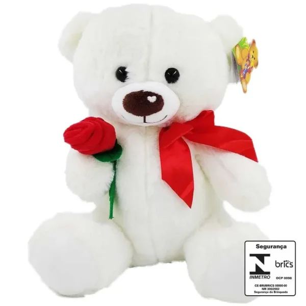 Urso de Pelúcia com Rosa - Imagem 2