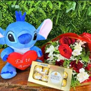 Buquê com Stitch e Ferrero